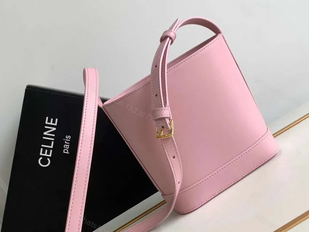 View 6 of Celine Small Bucket Cuir Triomphe Mini Pink Bag 19.5x16x7cm
