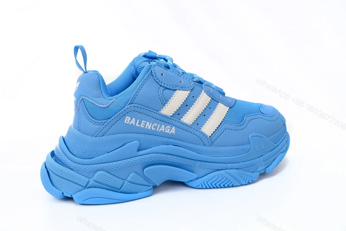View 9 of adidas x Balenciaga Triple S Blue And White Bars