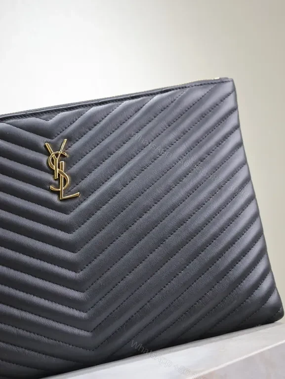 View 5 of Chic Quilted Clutch â€“ Leather, Luxury Style, YSL-Inspired