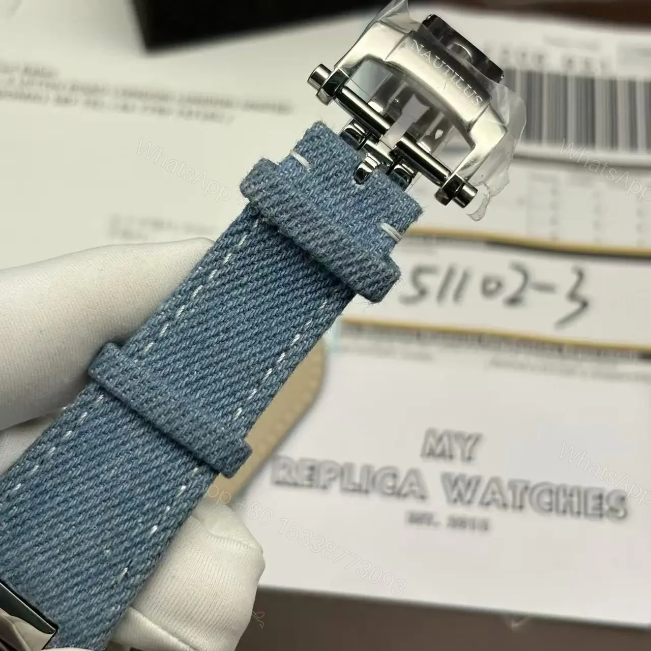 View 7 of Super Clone Replica Denim Patek Philippe Nautilus 5980/60G – 2024