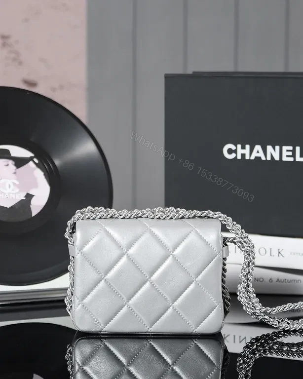 View 5 of Chanel-Style Quilted Metallic Mini Bag: Day-to-Night Sophistication