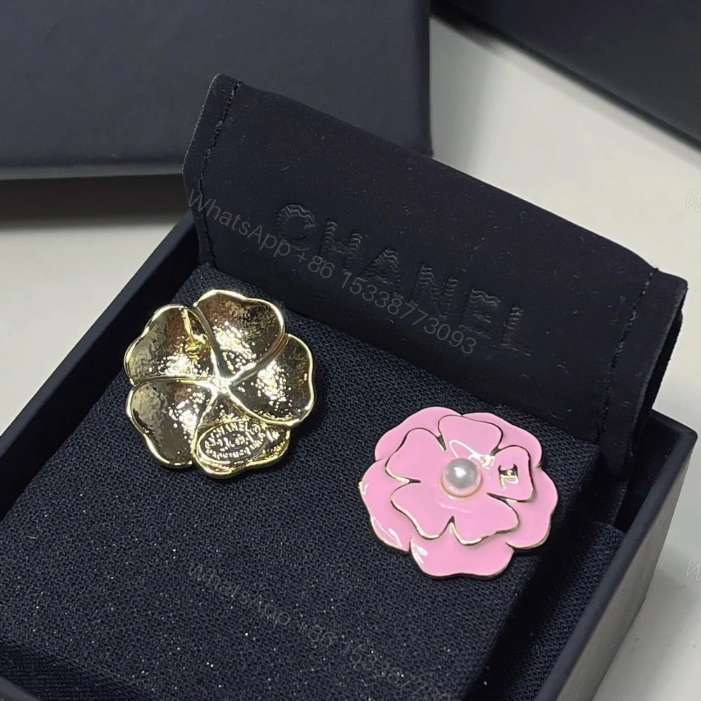 View 3 of CHANEL CAMELLIA EARRINGS PINK ABG218 B21624 U3368