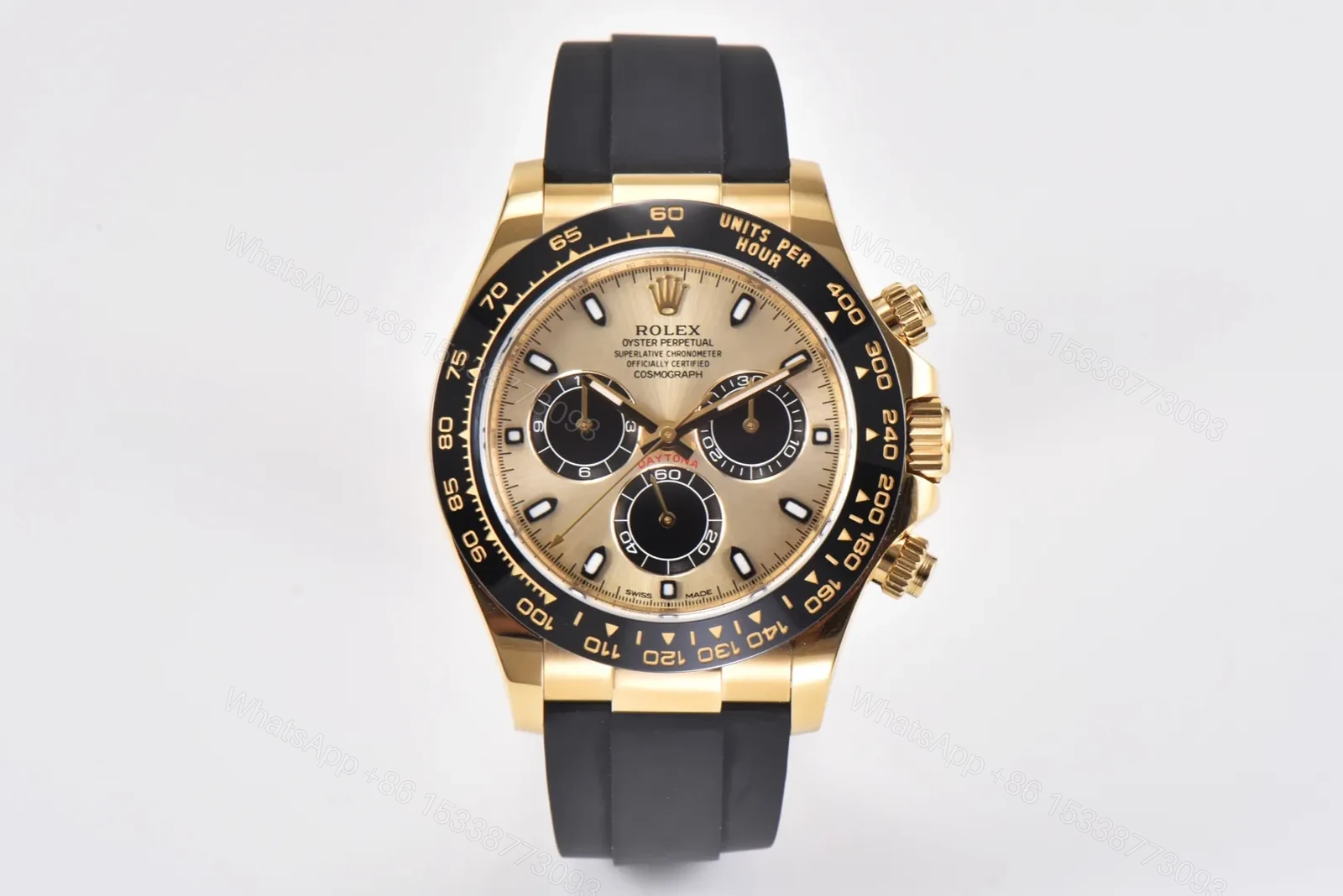 GM Factory Clean Factory CLEAN Factory Rolex Daytona Gold Rubber Strap — view 1