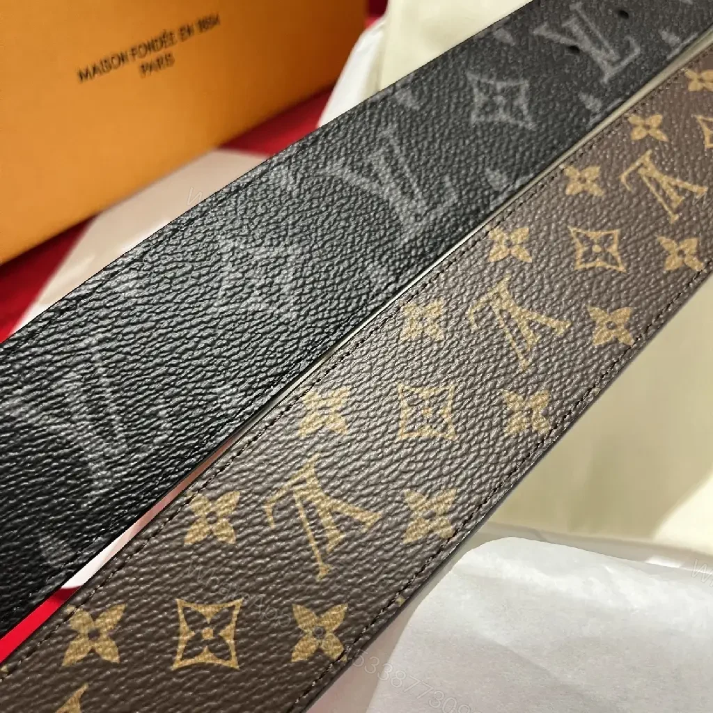 View 5 of Lux Monogram Belt with Gold Buckle – Premium Canvas Accessory