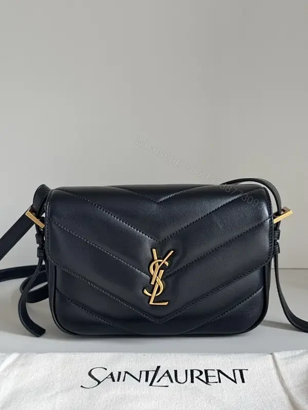 Quilted Crossbody Bag in Gold Hardware, Luxe Style, Compact — view 1