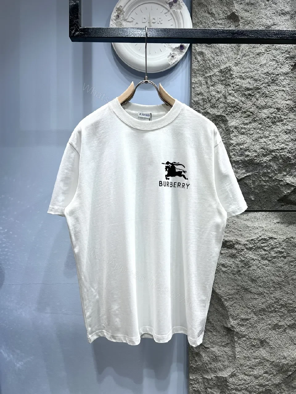 White Cotton Tee with Subtle Logo — Everyday Luxe Casual Shirt — view 1