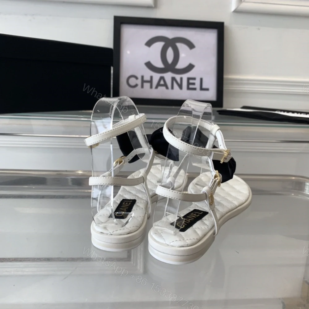 View 7 of 高仿Chanel*24S系列G45535V露趾蝴蝶結涼鞋白色免檢版
