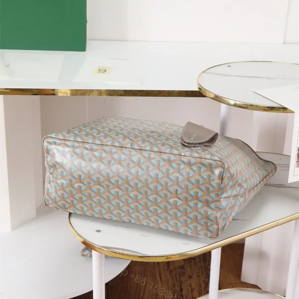 View 4 of 高仿Goyard*STLOUIP11滿印Tote手提袋咖藍免檢版小號