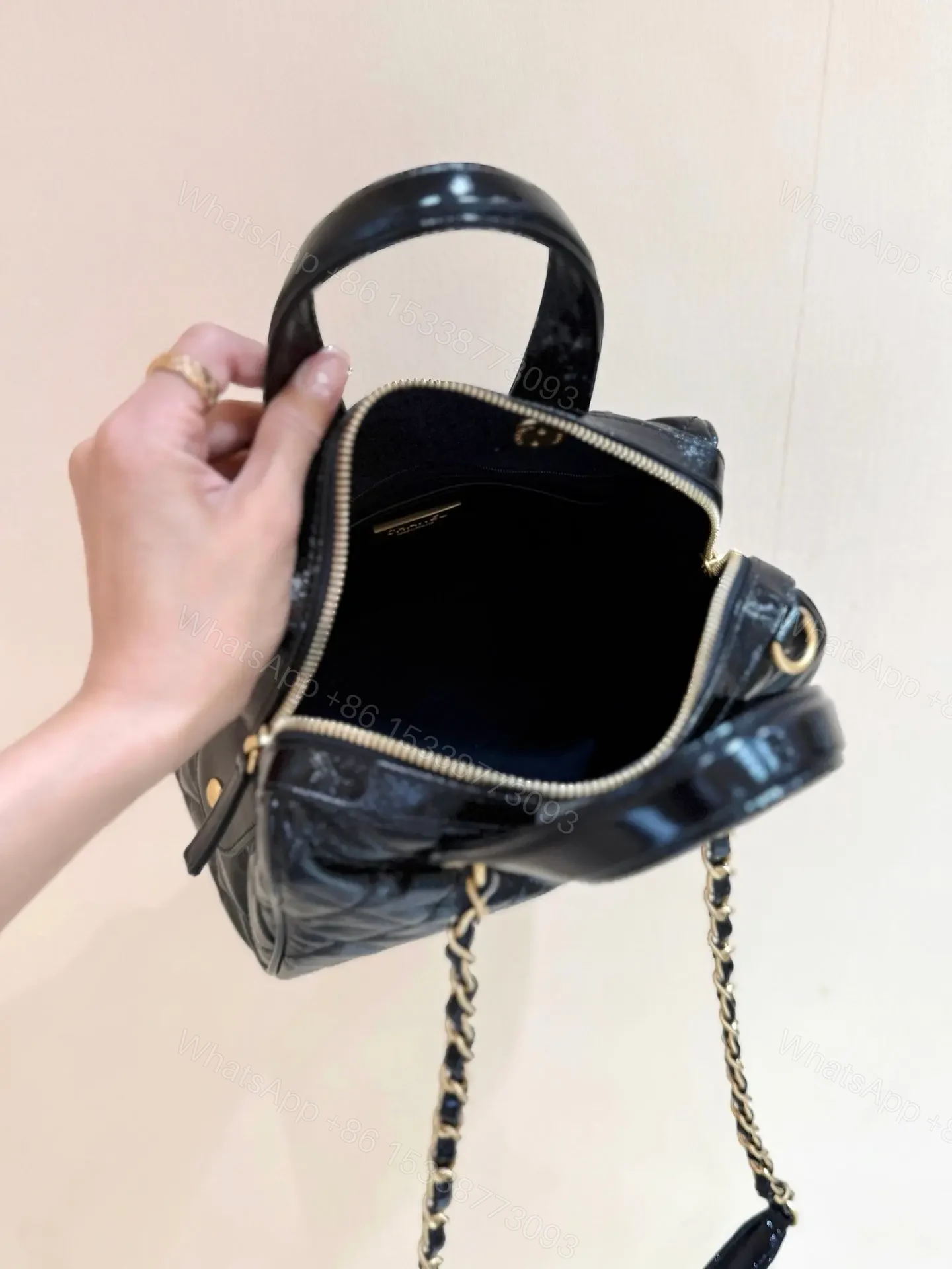 View 5 of Chanel Small Bowling Handbag
