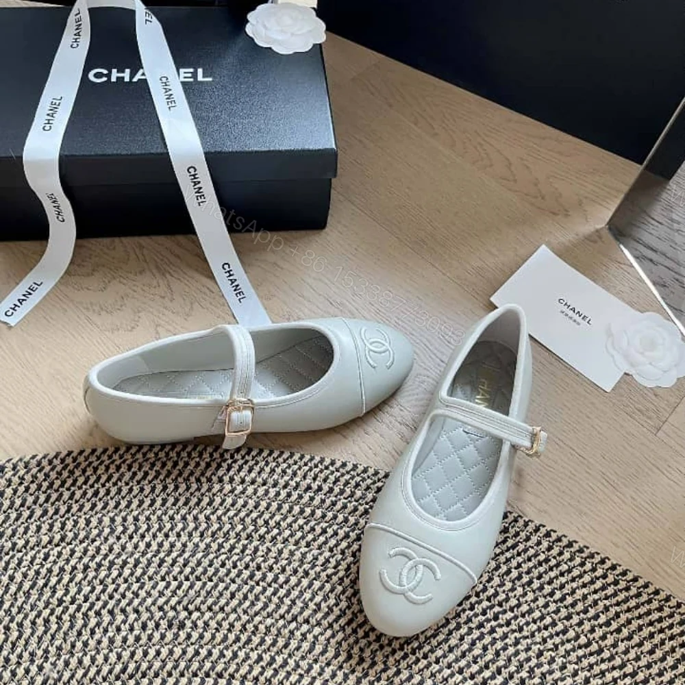 View 3 of Chanel Mary Jane Ballet Flat Pure Light Blue