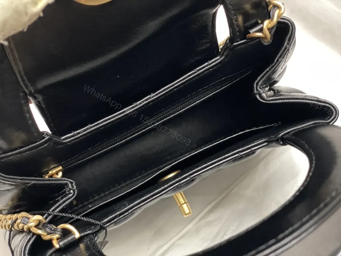 View 2 of Quilted Black Mini Bag: Lux City-Ready Chic Clutch