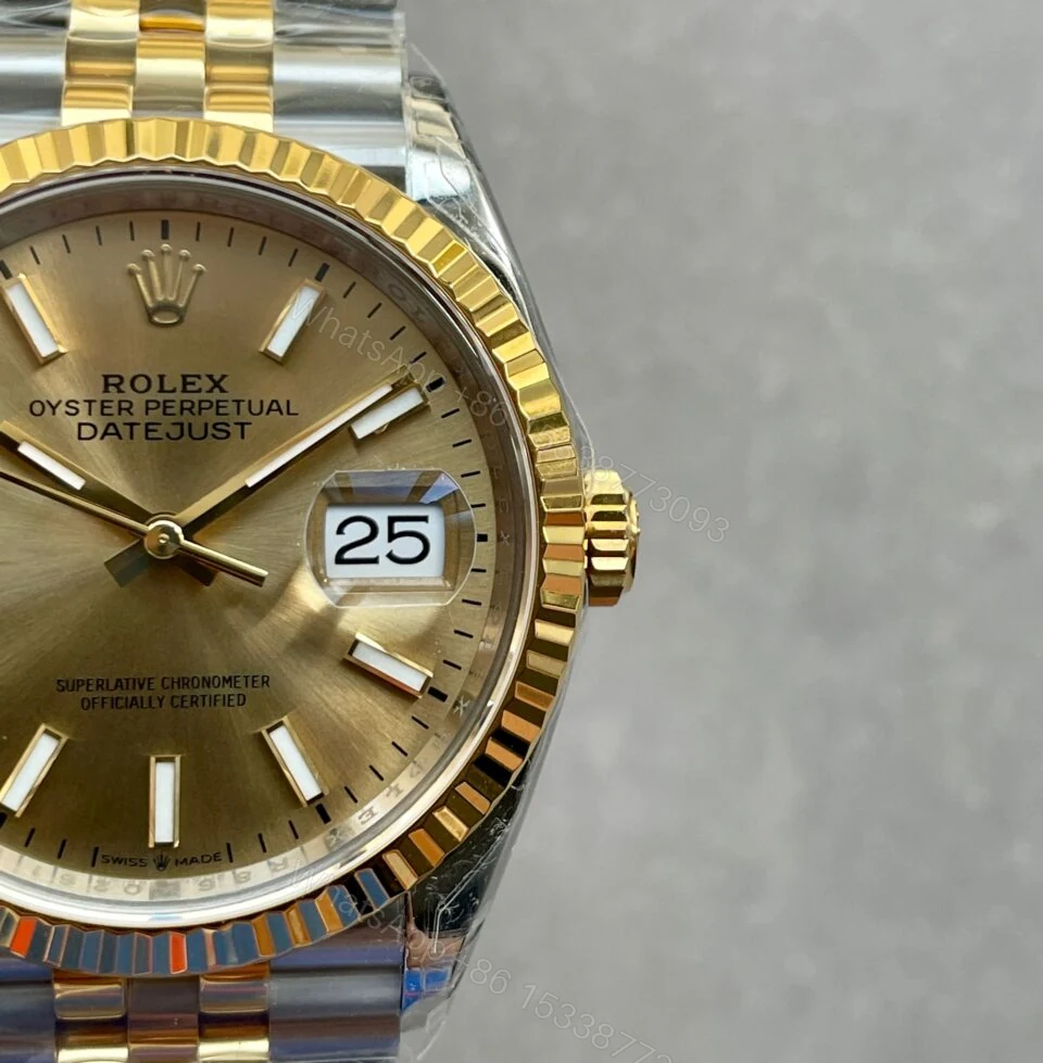 View 5 of VSF Factory 1:1 Best Rolex DateJust 36 SS 126233 Edition 904L Steel YG Stick Dial VS3235
