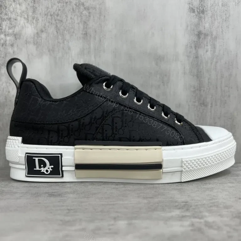 View 9 of Chic Dior-Inspired Black Sneaker | Monochrome Luxury Comfort