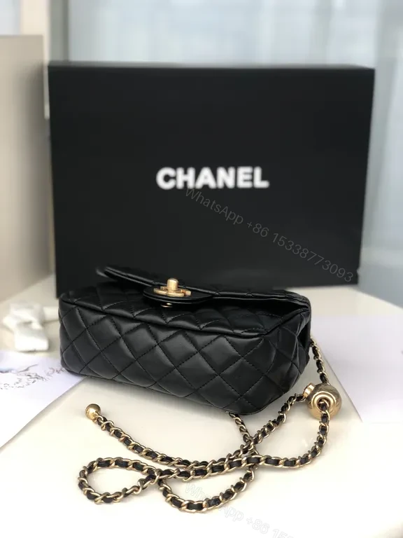 View 6 of Chic Quilted Chain Bag: Luxury Compact crossbody silhouette