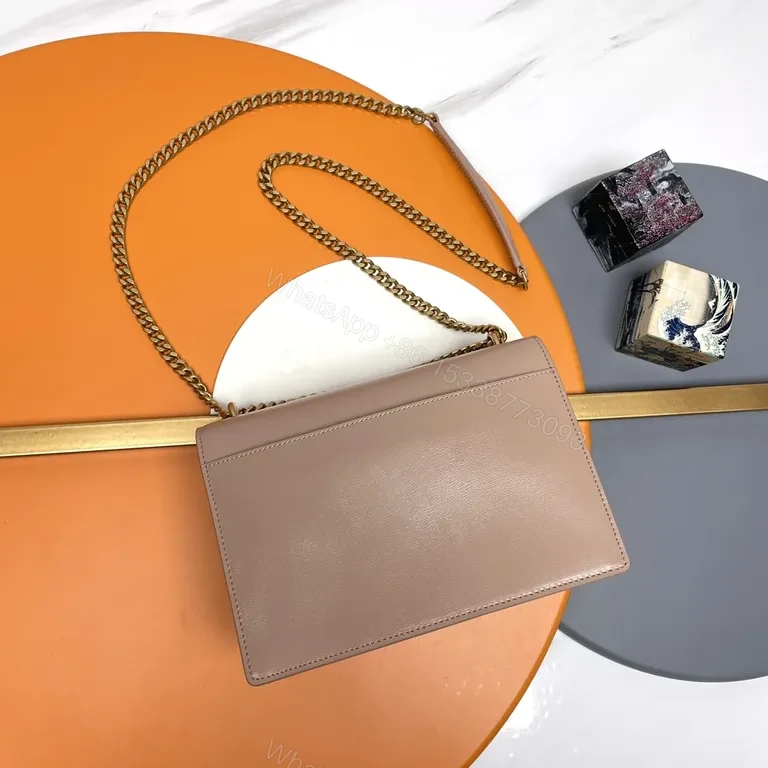 View 7 of Chic Leather Crossbody with Gold Logo â€“ Luxe Everyday Bag