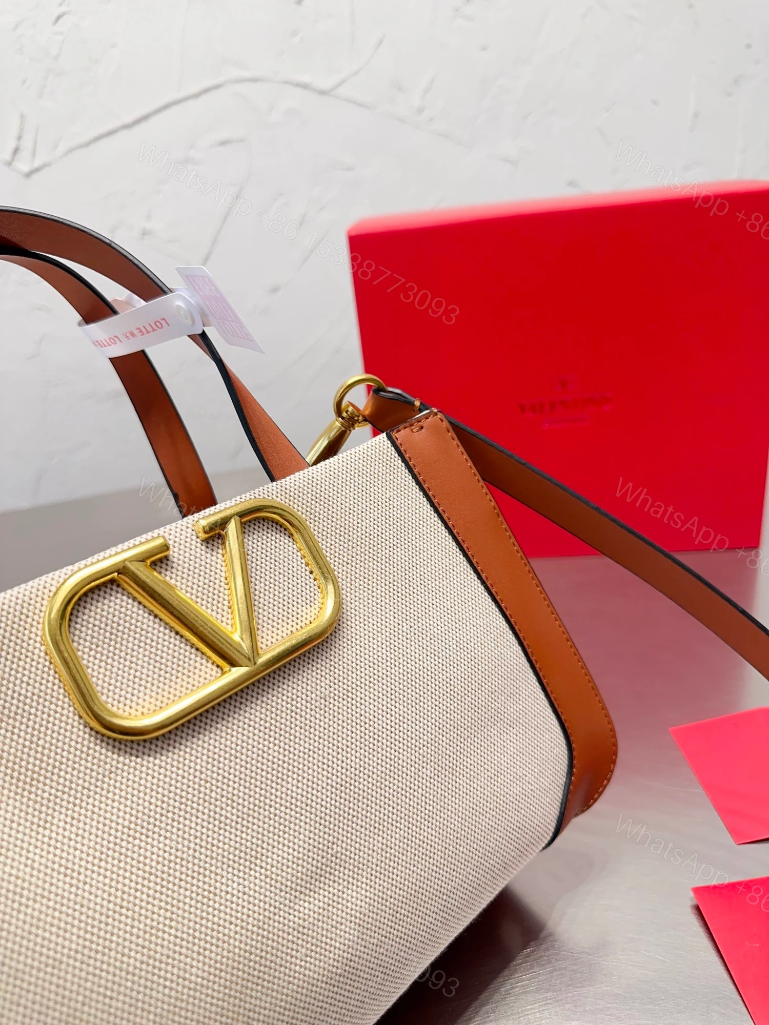 View 8 of VALENTINO GARAVANI SMALL VLOGO SIGNATURE TOTE BAG WHITE 22CM