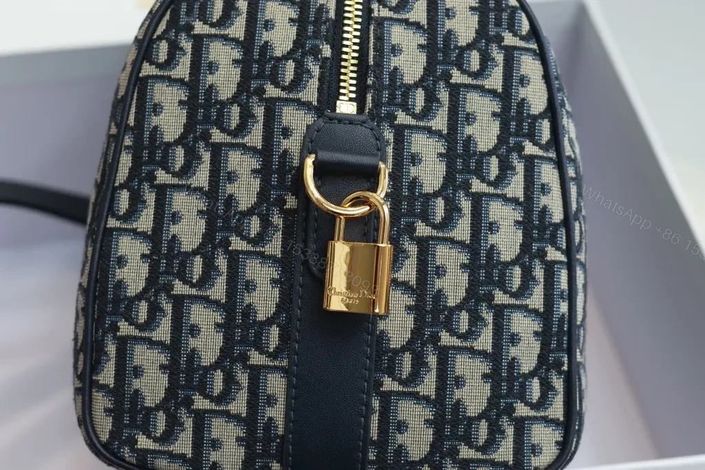 View 6 of Chic Dior Monogram Gold-Accent Handbag - Everyday Luxury