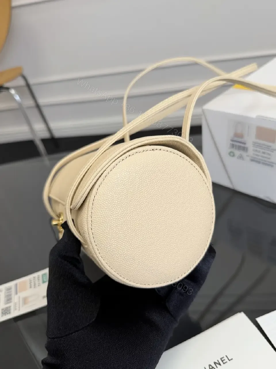 View 10 of Pebble Beige Mini Flap Bag: Luxury Everyday Chic, Tote-Grade Bag