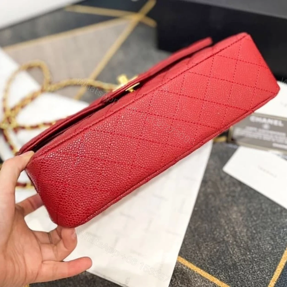 View 4 of Chanel Classic Small Flap Bag Dark Red Caviar 26Cm