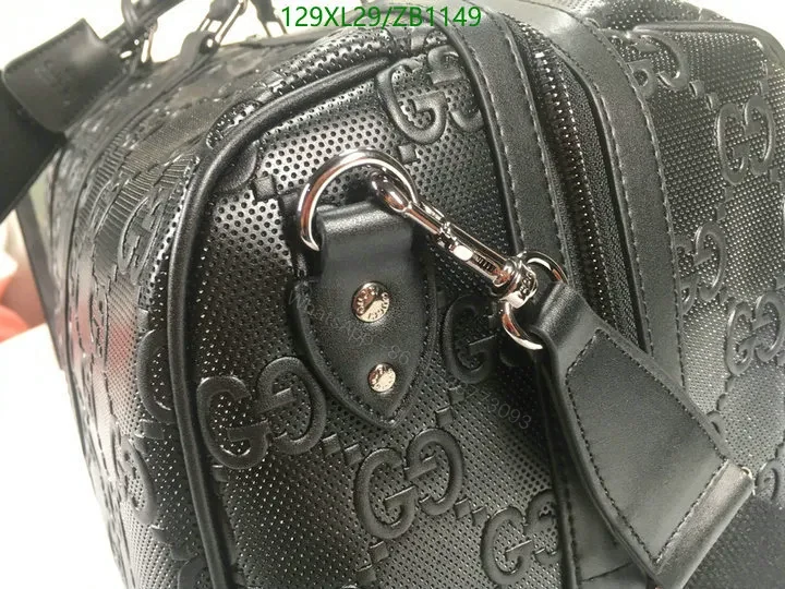 View 6 of Gucci Large Black Canvas Bag Knockoff Embossed with GG Logo VC73DZ
