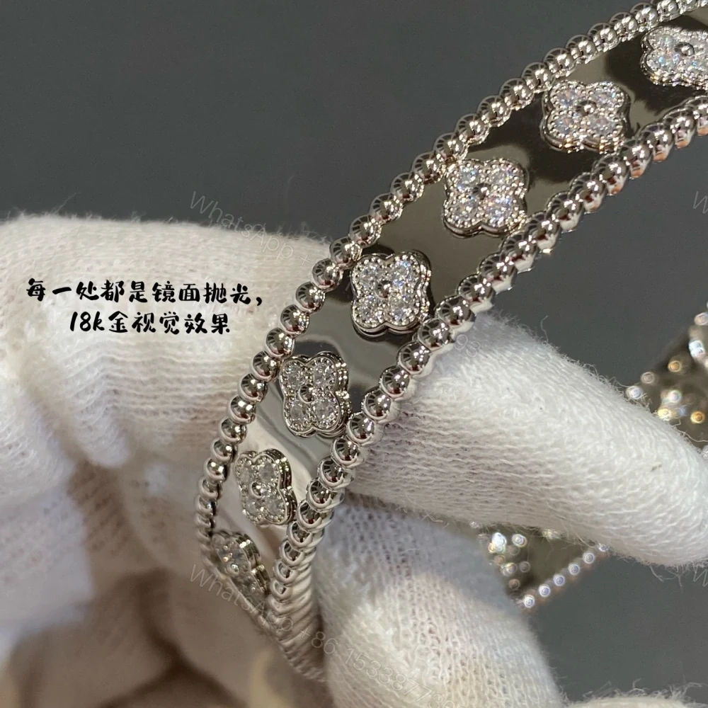 View 4 of 高仿首飾VanCleef&Arpels*RN9ES00萬花筒手鐲寬版白金款