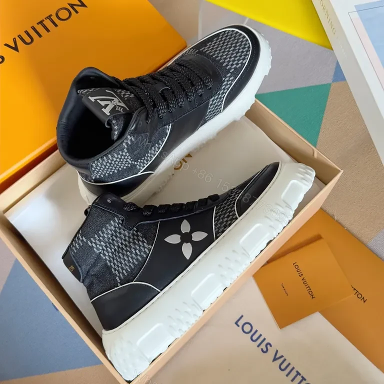 View 3 of Urban Tech Sneakers: Elevated Texture & LV Detailing