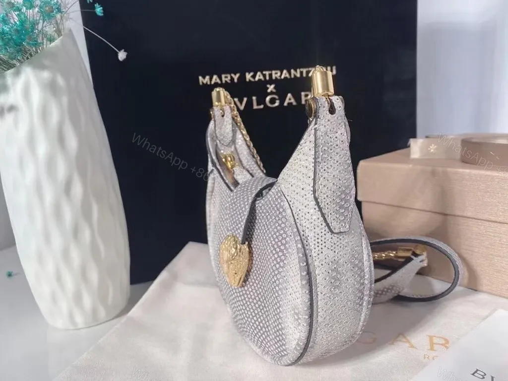 View 4 of Crescent Crystal Couture Handbag: Jewelry-Grade Sparkle