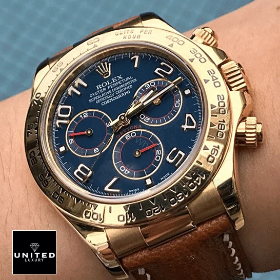 View 9 of Rolex Daytona Cosmograph 116518 Blur Dial Replica