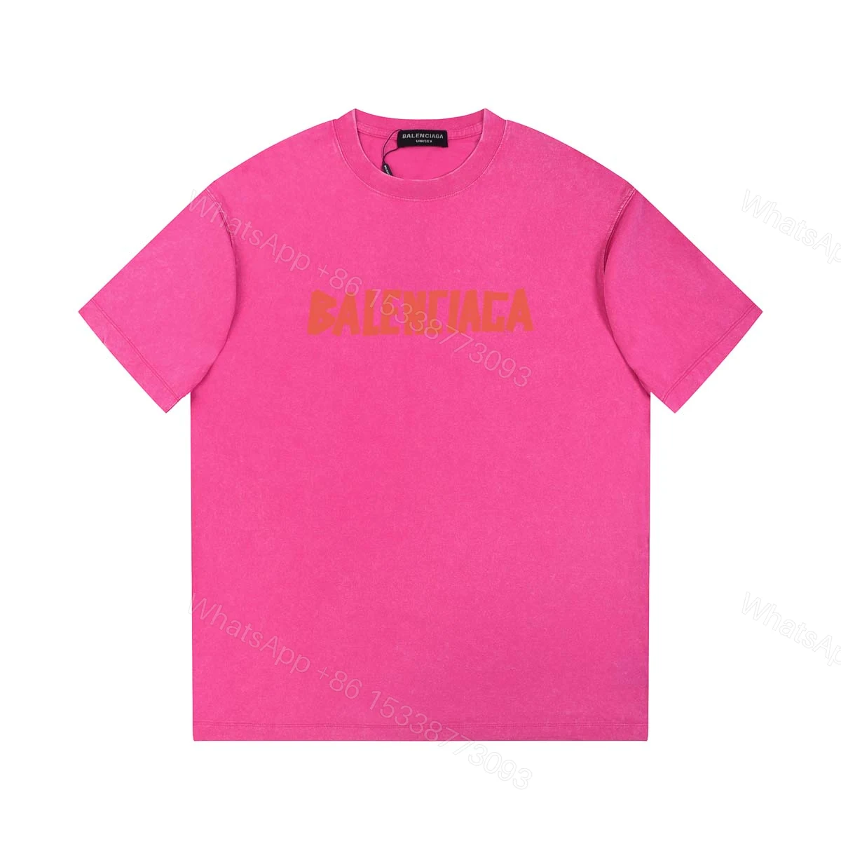Balenciaga 高仿 簡約淡色LOGO印花短袖T恤 情侶款休閒上衣 — view 1