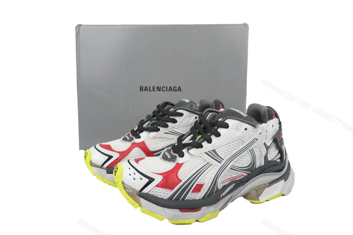 View 6 of Balenciaga Runner Sneaker White Gray Black 772767 W3RNY 0509