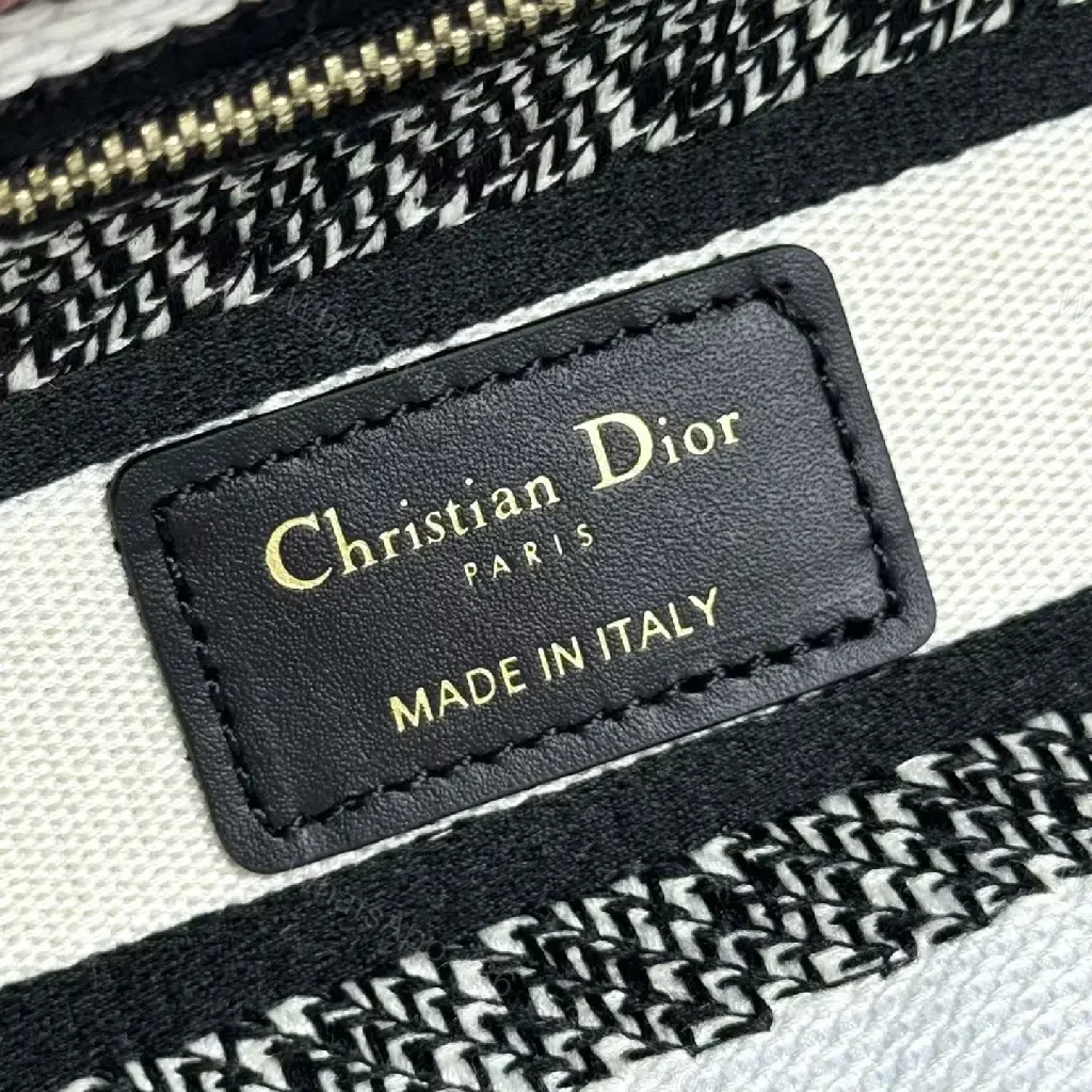 View 2 of Floral Canvas Mini Bag with Dior-Inspired Branding