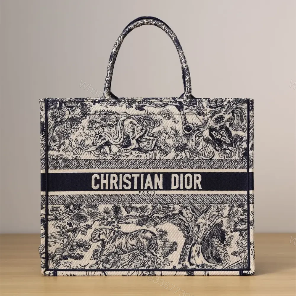 高仿Dior*BookTote系列淺藍色茹伊手袋L免檢版 — view 1