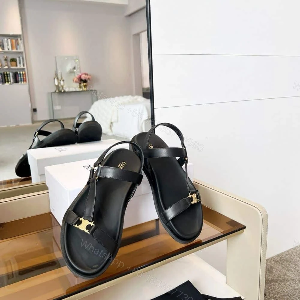 View 4 of CELINE MAUD SANDAL WITH TRIOMPHE BLACK 362225042C 38NO
