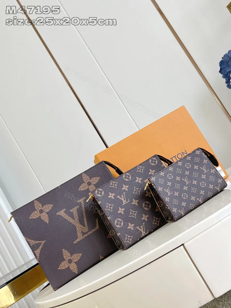 Monogram Luxe Set: Clutch, Wallet & Pouch Trio — view 1