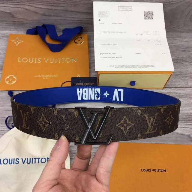 View 2 of LOUIS VUITTON X NBA 3 STEPS 40MM REVERSIBLE MONOGRAM CANVAS BELT – B98