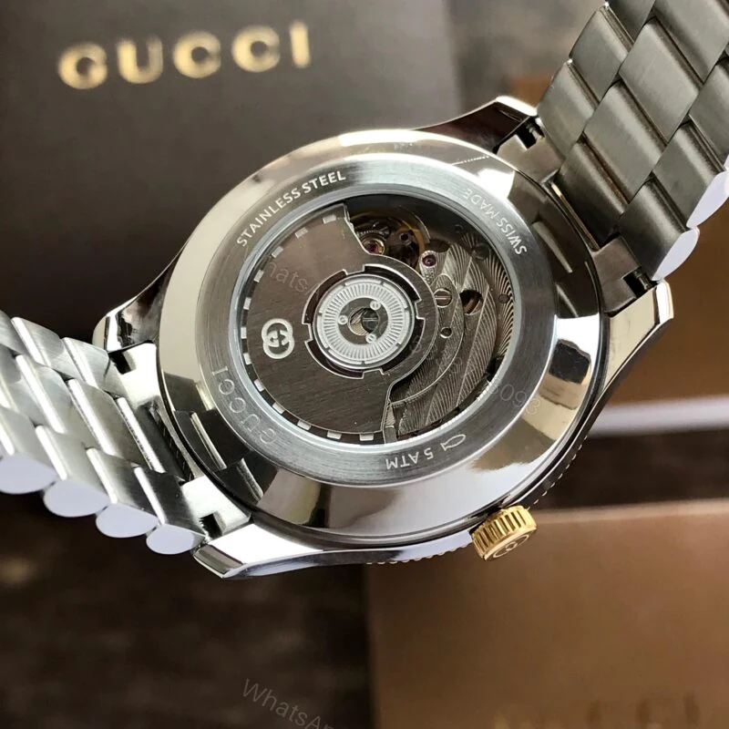 View 4 of Gucci G-Timeless Two Tone 40mm Blue Dial Automatic