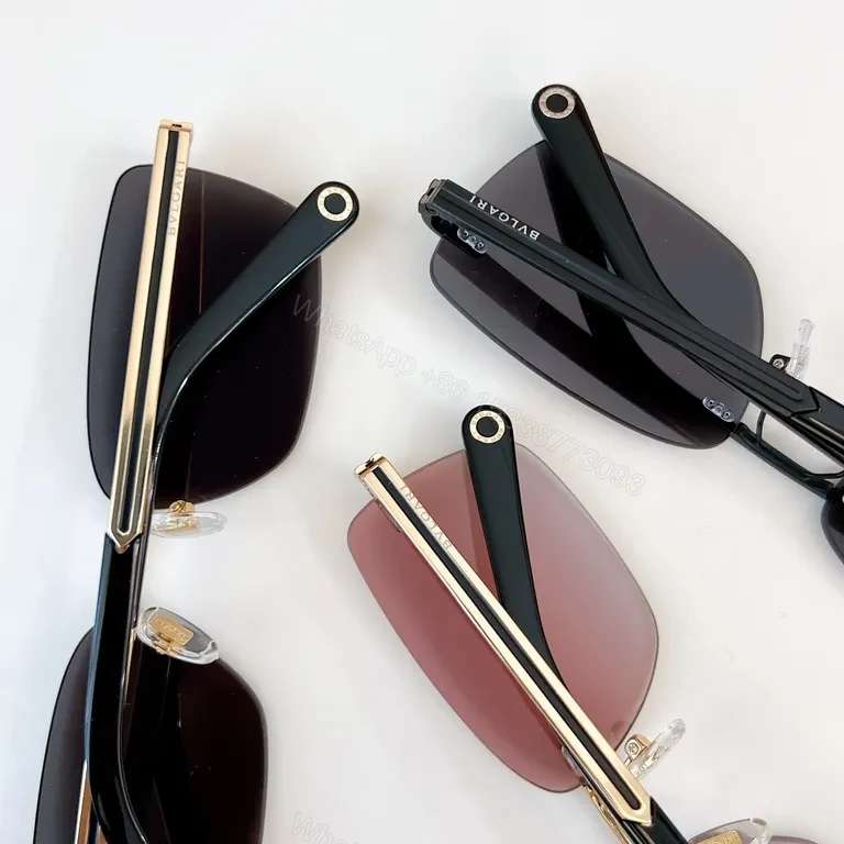 View 5 of Chic Minimalist BVLGARI Sunglasses: Matte Metal, - Sunglasses