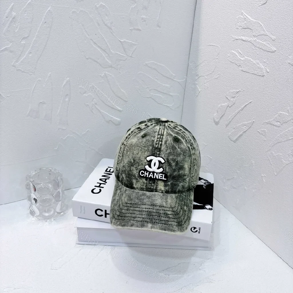View 8 of Denim Chanel Emblem Cap â€” Modern Luxury, Effortless Presence