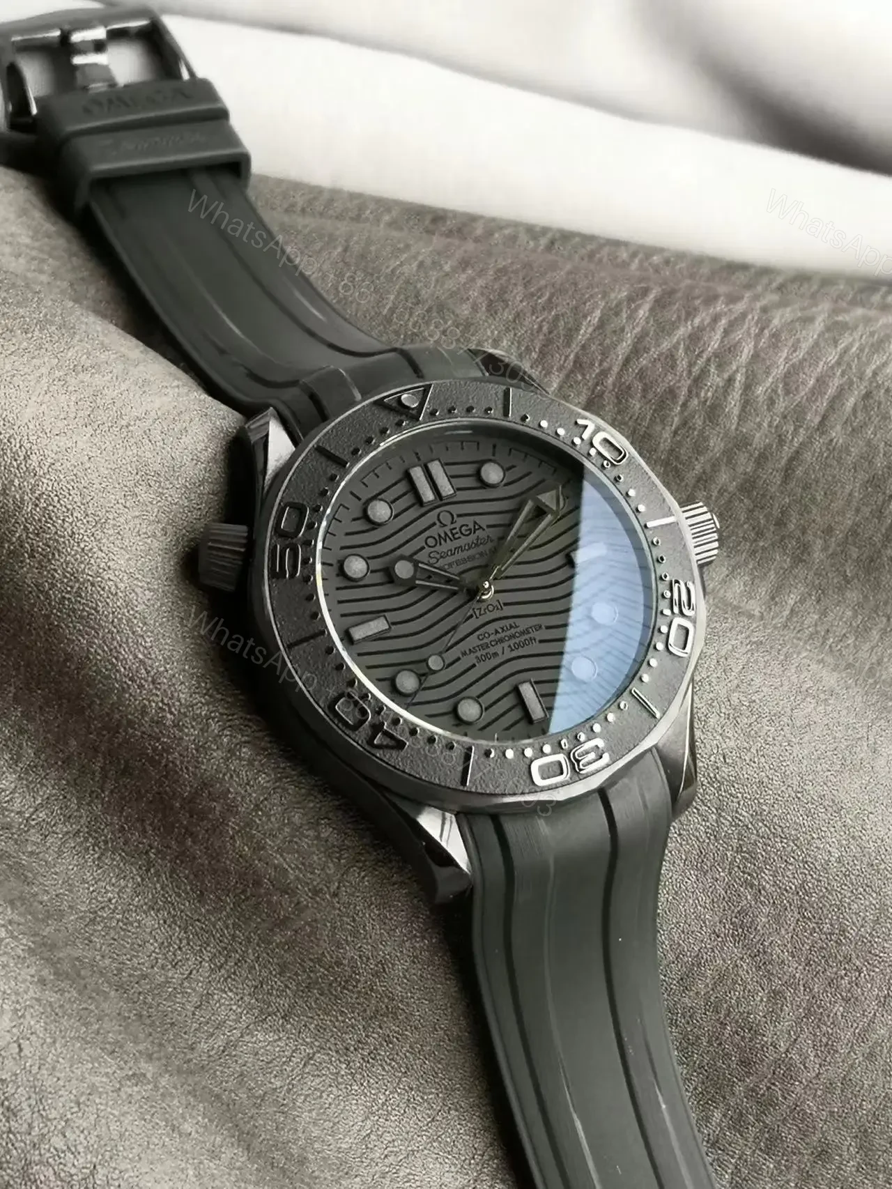 View 6 of Replica Omega Seamaster 300M “Black Black” Ceramic Case Super Clone Replica