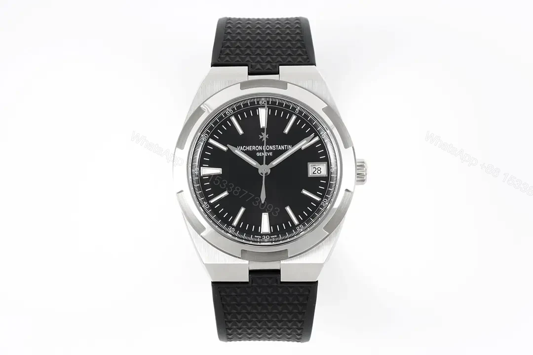 8F Factory Vacheron Constantin Overseas 4500V Series Stainless Steel Watch – Black Dial, 41mm, Rubber Strap, Automatic Movement Cal.5100, 60-Hour Power Reserve, Geneva Seal Certified — view 1