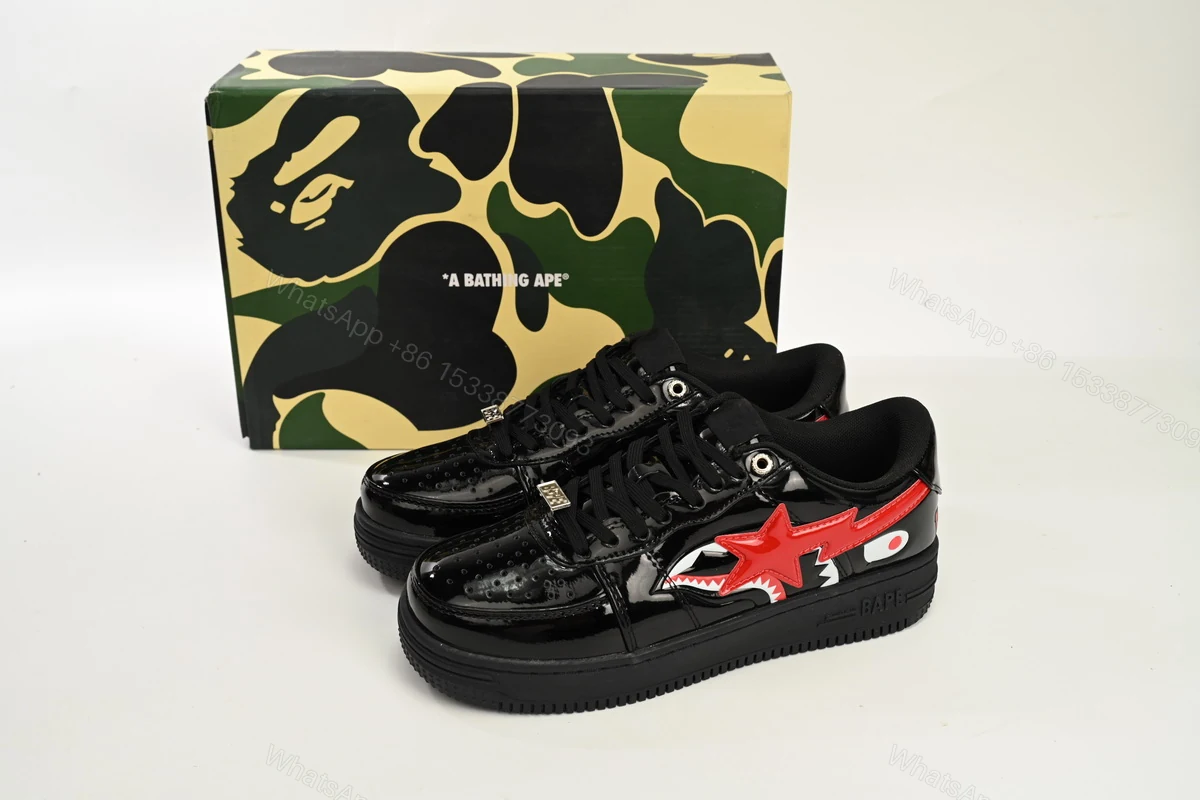 A Bathing Ape Bape Sta Low Shark Black — view 2