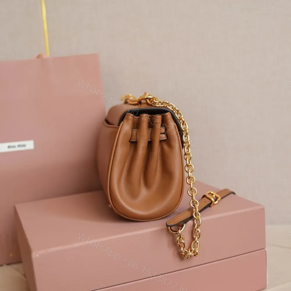 View 9 of 高仿miumiu*5BD266鏈條法棍包白蘭地色免檢版