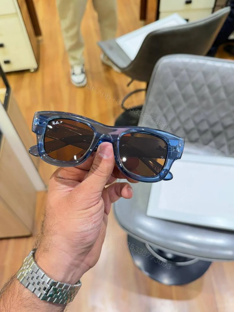 View 2 of First Copy Ray-Ban 4940 Puffer Blue Brown Men’s Sunglasses