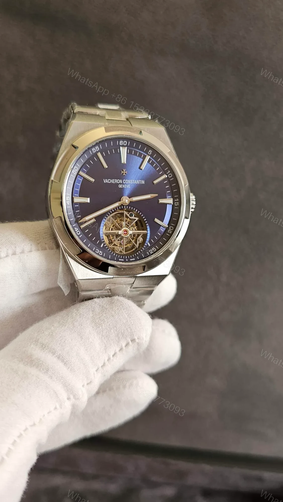 View 3 of Vacheron Constantin Overseas Tourbillon 6000V/110A-B544 Stainless Steel