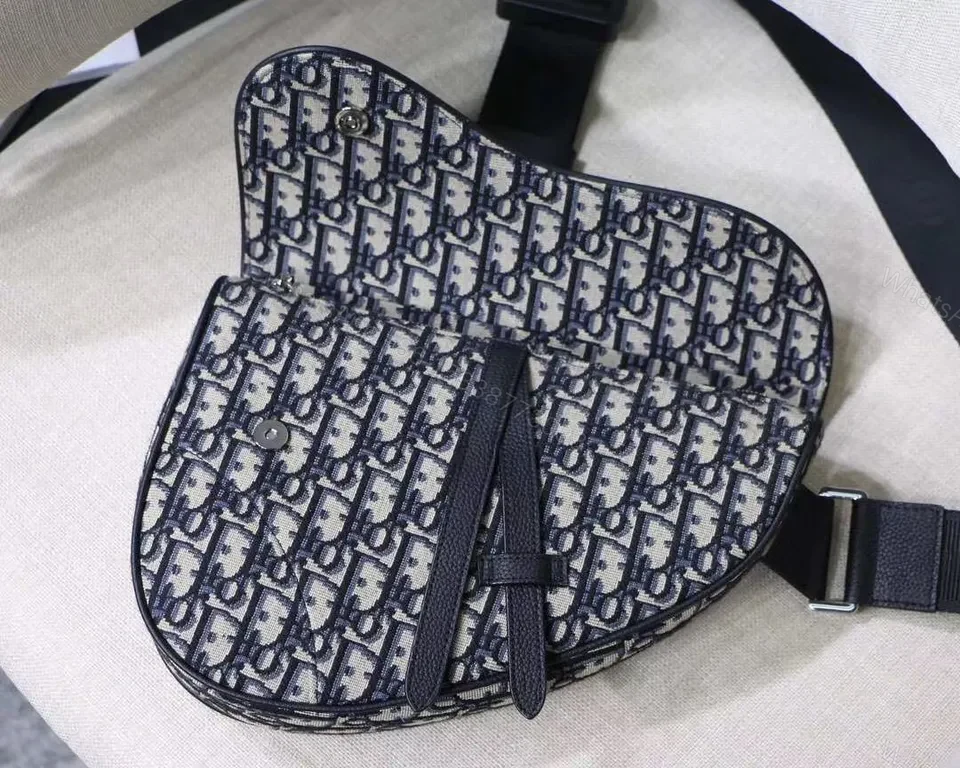 View 3 of Navy Oblique Monogram Belt Bag: Luxe Crossbody Accessory