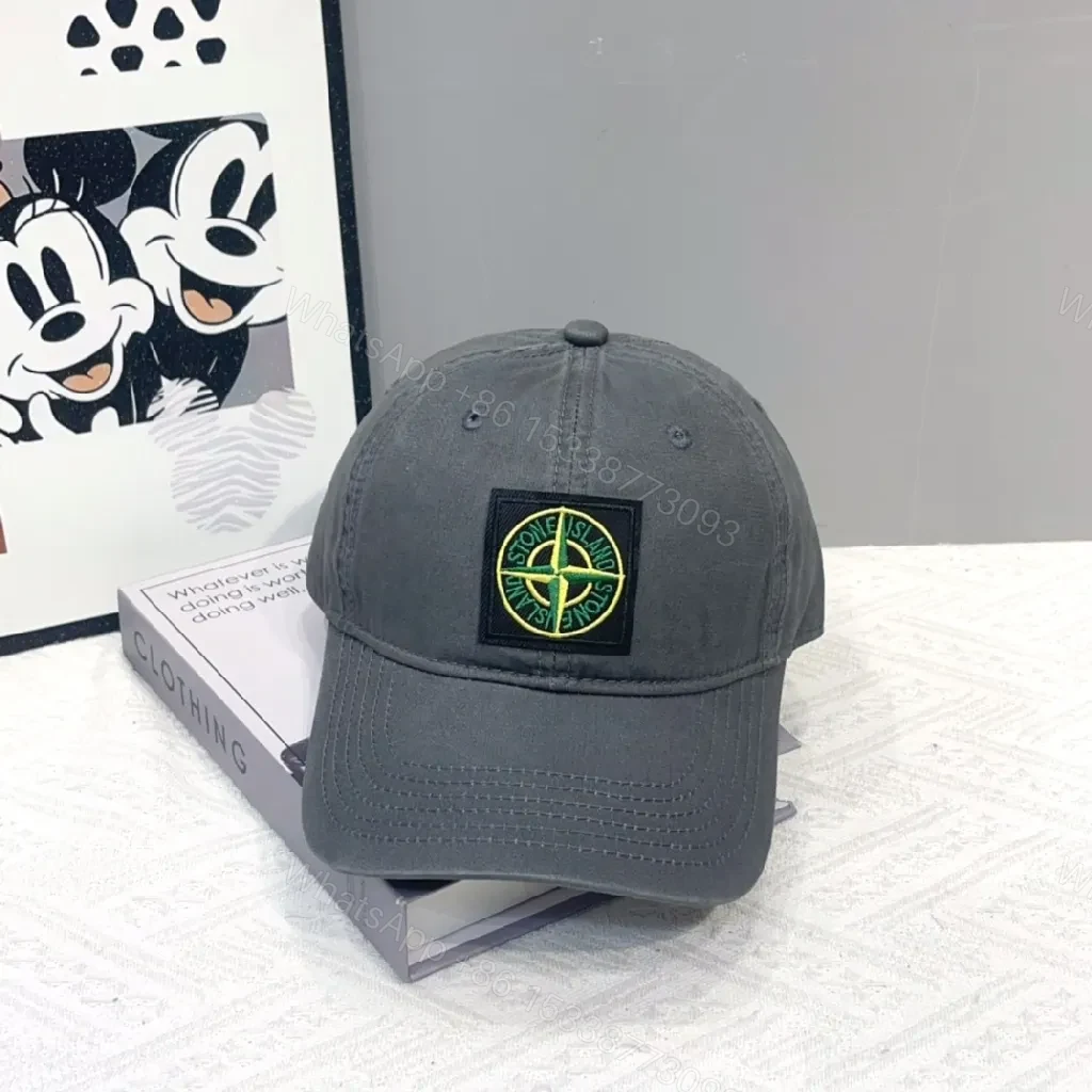 View 6 of Neutral Cotton Twill Cap with Stone-Inspired Patch, Structured Baseball Cap