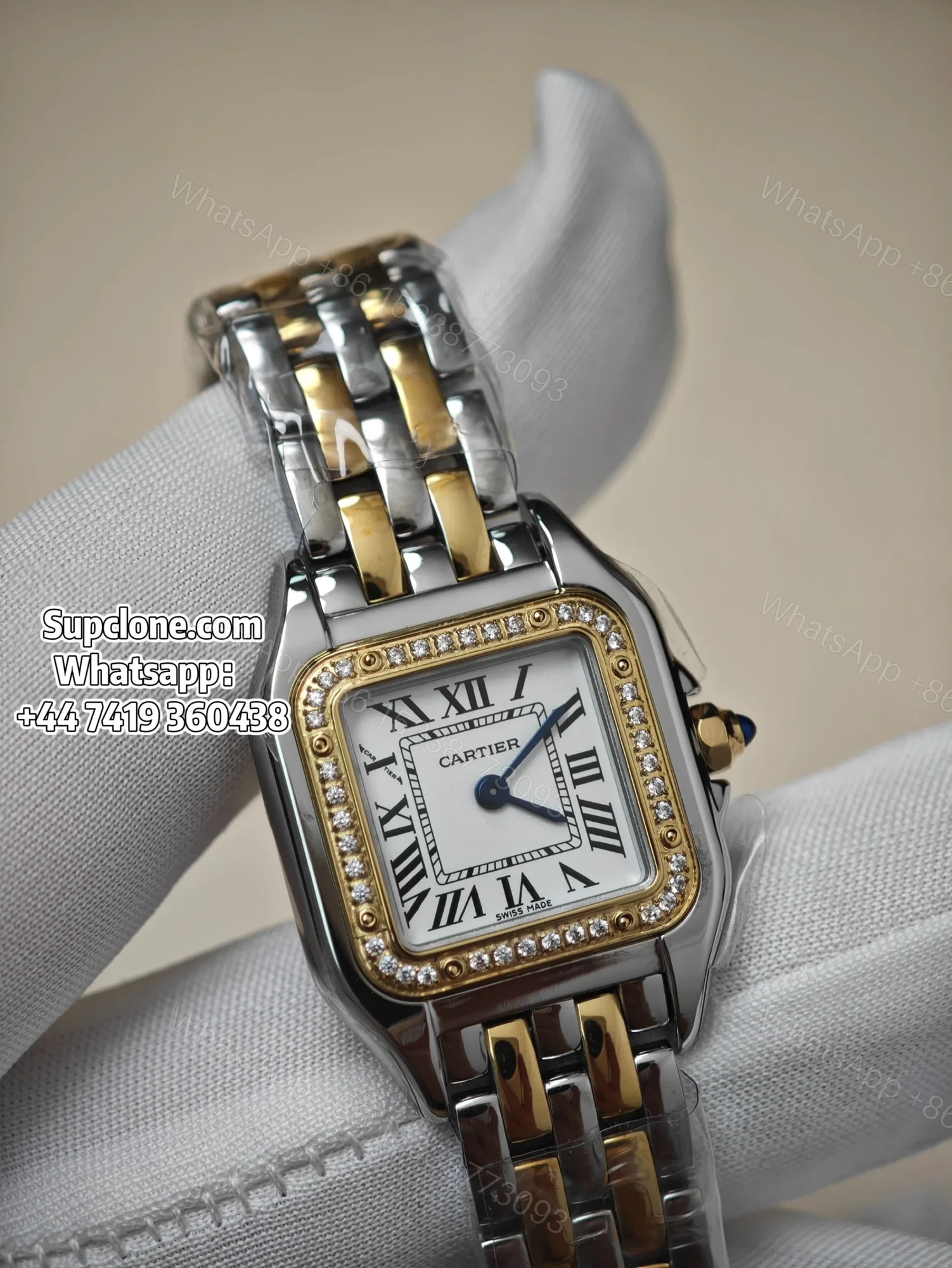 View 13 of Cartier Super Clone Watches 1:1 Panthere W3PN0007 Two Tone Diamond