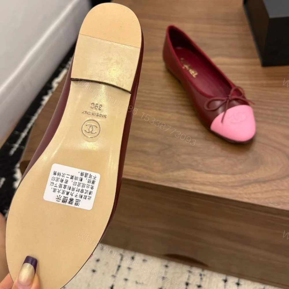 View 10 of Chanel Ballet Flats Burgundy & Pink G02819 X01000 U9349