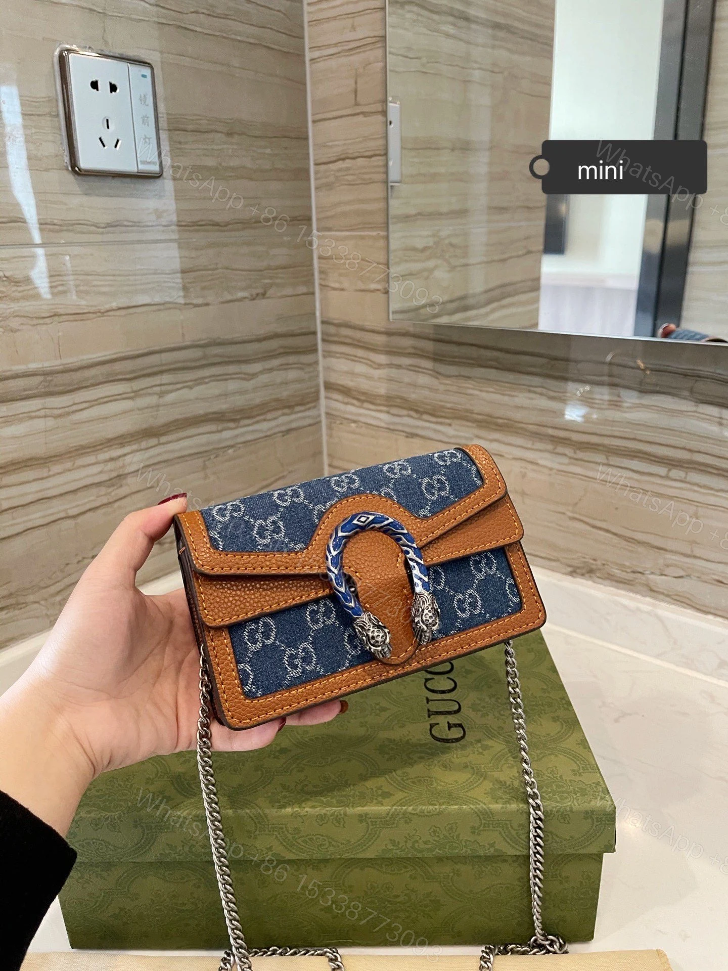 View 5 of GUCCI Dionysus GG Super Mini crossbody Bag