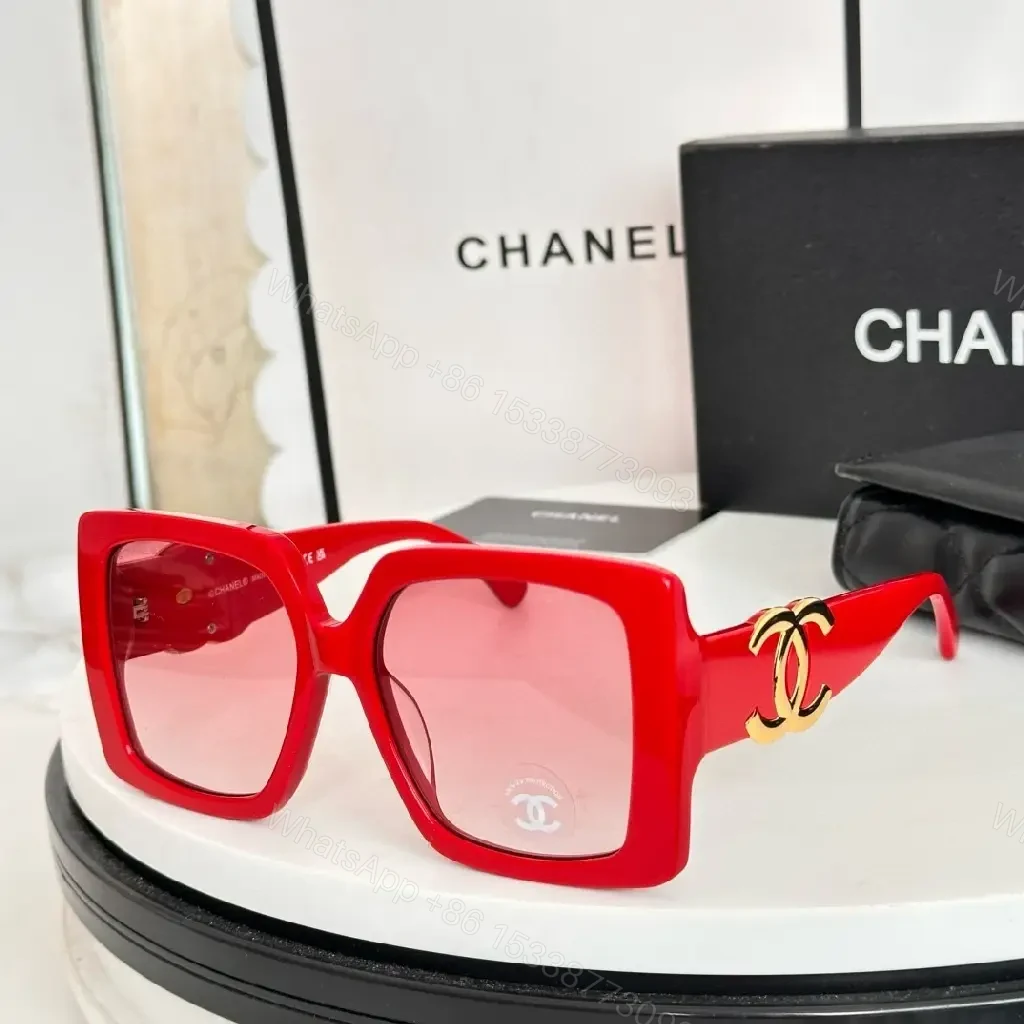 Bold Red Square Sunglasses: Luxe Comfort Oriented Frame — view 1